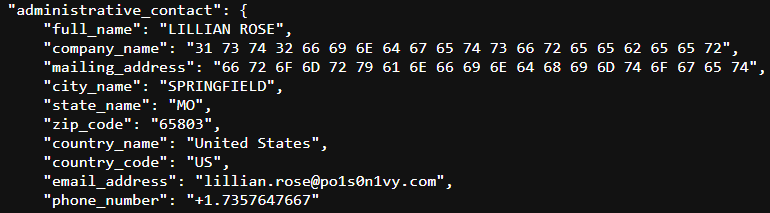 Whois information